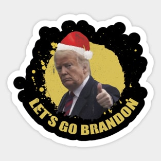 lets go brandon christmas trump Sticker